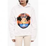 Толстовка с капюшоном из хлопка с принтом Dsquared2, White - фото