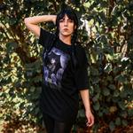 Среда — футболка оверсайз с тизером и плакатом, черная - фото