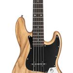 Басс гитара Glarry Burlywood GJazz Electric 5 String Bass Guitar Full Size - фото 4