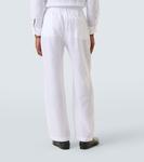 Широкие льняные брюки Saman Amel, бежевый - фото 4