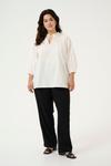 Блуза KAFFE CURVE KCLulla, белый - фото 3