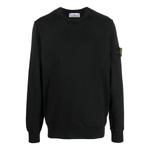 Толстовка logo patch crewneck sweatshirt 'black' Stone Island, черный - фото