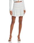 Колла Вязаная Мини-Юбка LoveShackFancy, белый - фото