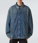 Джинсовая куртка Jumbo Worker Rick Owens, Washed  Indigo - фото 3