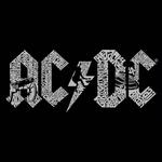 ACDC — Мужской свитшот с круглым вырезом с рисунком Word Art LA Pop Art - фото