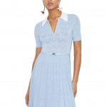 Женское платье с короткими рукавами Tory Burch, washed синий - фото 5