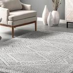 Ковер nuLOOM, 244 x 244 см, Exie Transitional Moroccan, Light Grey - фото 8