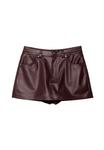 Юбка Stradivarius Mini skirt, Bordeaux - фото 6