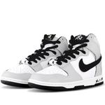 Nike Туфли для скейтбординга Dunk Abrasion Resistant Height Increasing High top Unisex Silver Gray - фото 4
