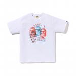 Футболка Bape Pigment Three Ape Head Tee A BATHING APE, белая WHX - фото 5