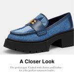 Женские лоферы COACH Leah на платформе, Denim - фото 4