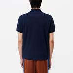 Вышитая поло LACOSTE, синий - фото 4