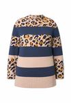 Джемпер LAURASØN MIXED STRIPE LEOPARD PRINT, Navy Blue/Dark Blue - фото 7
