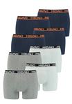 Боксеры HEAD Boxershorts Head Basic Boxer 8P, цвет Grey Combo/Blue Orange - фото