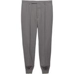 Шерстяные брюки PRADA, серый - фото