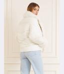 Куртка женская Guess короткая с меховой отделкой, бежевый - фото 3