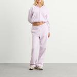 Хлопковые флисовые прямые брюки Skims, purple heather - фото 4