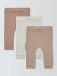 Детские ребристые леггинсы John Lewis, Pack of 3, Neutral Multi - фото 2