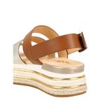 Hogan H432 Кожаные сандалии на платформе, коричневый - фото 8