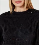 Свитер Regular fit Silvian Heach, черный - фото 4