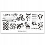 Табличка для штампа для ногтей CHECKBOARD OF ARROWS, Frezarkowo - фото 2