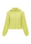 Вязаный кардиган MYMO Knit Cardigan, лаймовый - фото