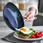 Комплект сковородок GreenPan Performance Pro Ceramic Nonstick, 25/30 см, синий - фото 7