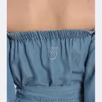 Платье с поясом Pinko, синий - фото 4