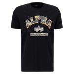 Футболка Alpha Industries College Camo T, черный - фото