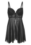 LASCANA Пеньюар в черном цвете - фото