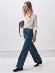 Rowan Welt Pocket расклешенные джинсы HUSH, Green Blue Denim - фото