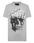 Футболка Круглый вырез SS Принт Череп Philipp Plein, серый - фото