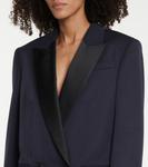 Шерстяной блейзер McQueen, темно-синий - фото 4