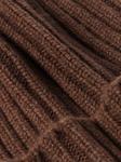 Кашемировая шапка в рубчик THOM SWEENEY, коричневый - фото