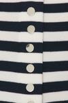 Полосатый укороченный топ Rabanne, Navy & Cream - фото 5