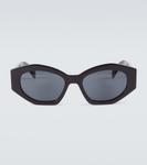 Овальные солнцезащитные очки Celine, черный - фото