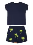 Комплект из топа и шортов с логотипом MSGM Kids, синий - фото 2