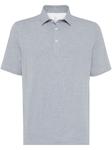 Рубашка-поло из хлопка Brunello Cucinelli, серый - фото