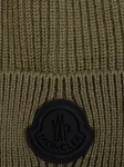 Шапка бини в рубчик MONCLER, зеленый - фото 3