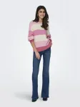 Only вязаный свитер "ONLATIA L/S STRIPE PULLOVER KNT NOOS", цвет Pink Lady - фото 4