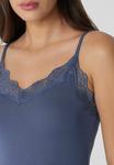 Топ Tezenis TRÄGER MIT SPITZEN-EINSATZ, Blue/Dark Blue - фото 3