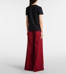 Футболка из хлопкового джерси с логотипом Papaia Max Mara, Nero - фото 3