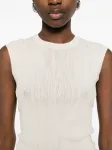 Топ без рукавов в рубчик Calife Joseph, бежевый - фото 5