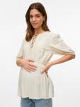 Блуза MAMALICIOUS MLPaulina Lia, бежевый - фото 4