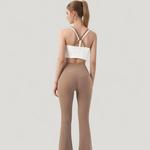 Женский спортивный топ с круглым вырезом, двойными лямками на спине и мягкой эластичной тканью Anna-Kaci, Green - фото 4