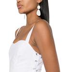 Мини-платье со шнуровкой сбоку PINKO, белый - фото 8