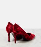 Бархатные туфли Romy 85 Jimmy Choo, Ruby Red - фото 2