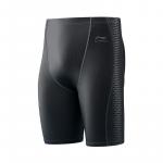 LiNing Плавки для плавания мужские черные, Черные плавки + Большие плавательные очки в черной оправе - фото