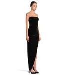 Платье Norma Kamali Strapless Side Drape Gown, Black 1 - фото 2