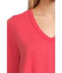 Футболка Mod-o-doc 3/4 Sleeve V-Neck Tee With Curved Hem, Glazed Cherry - фото 4